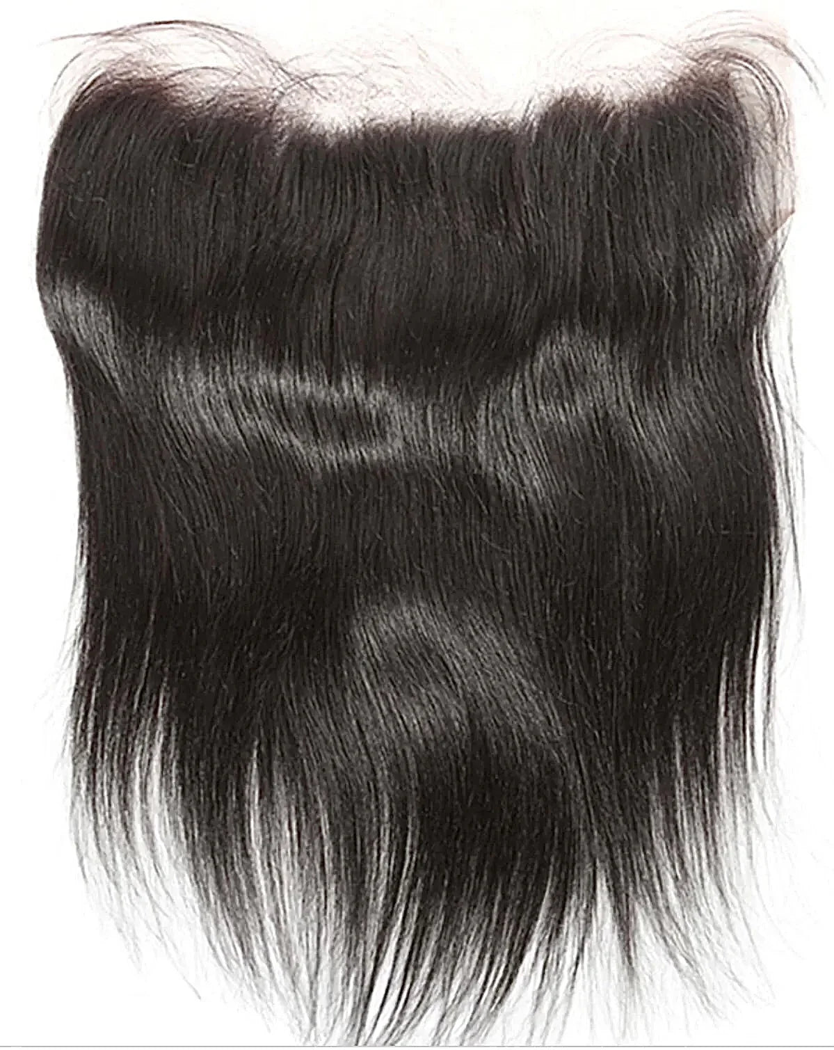 Straight raw human hair lace frontal closure with natural dark color